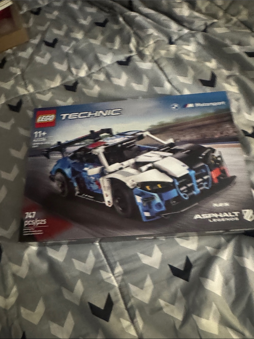 Lego Technic Blue White and Black Race Car Set